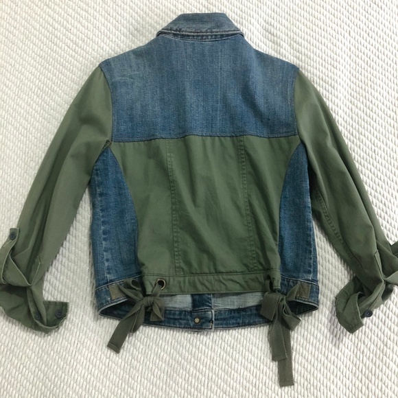 Anthropologie Utility Tie Denim Jean Jacket - S - Picture 4 of 6